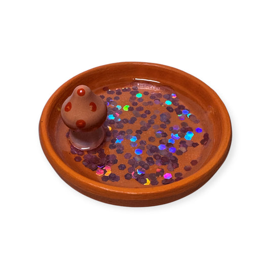 Mushroom Dish | Orange Sparkle