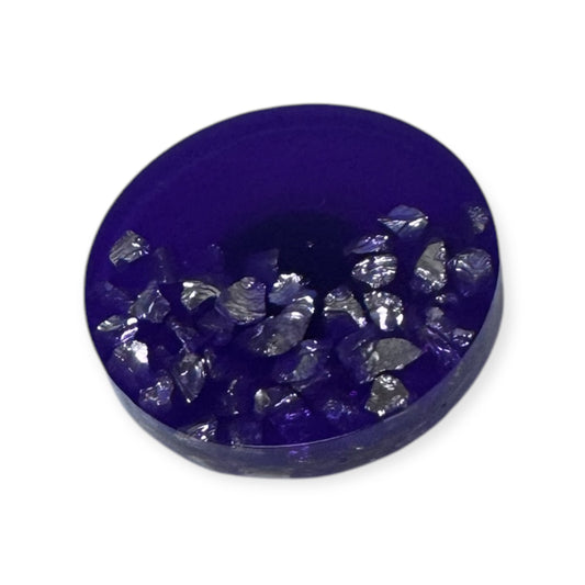 Circle Magnet - Purple/Silver Stone